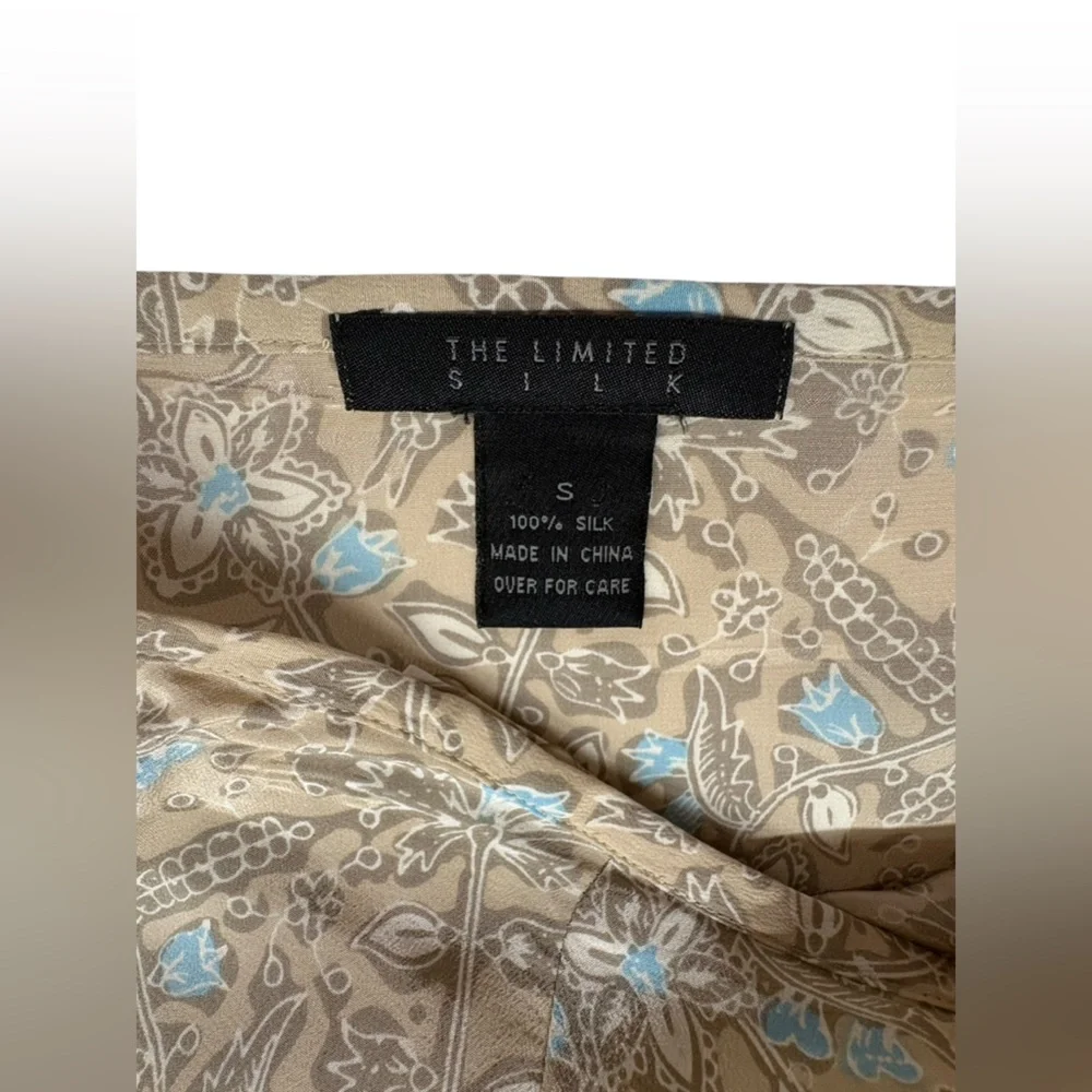 The Limited Taupe and Light Blue Floral Tie-Waist Sarong - Picture 6 of 6